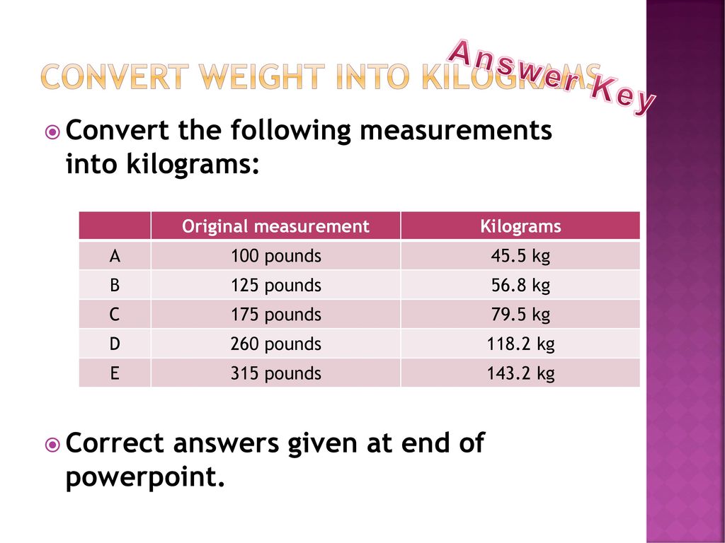 Height and Weight How To Measure ppt download